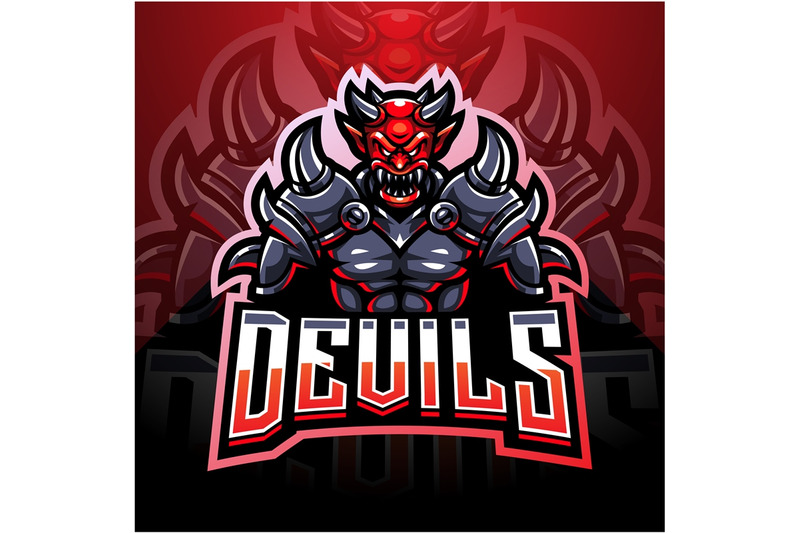 King Devil Esport Mascot Logo By Visink Thehungryjpeg