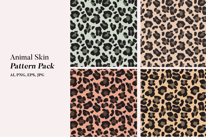 Animal Skin Pattern Pack By Salfiart | TheHungryJPEG