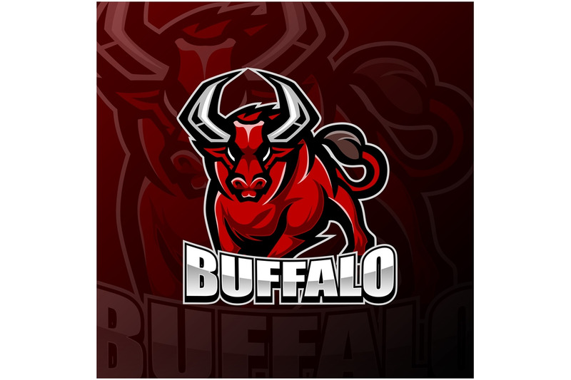 Buffalo Esport Mascot Logo By Visink Thehungryjpeg Com