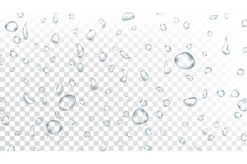 Water Drops Background Vector. Water Splash. Droplet Icon. Natural Dew ...