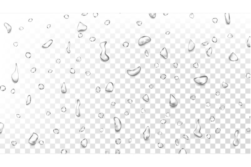 Water Drops Background Vector. Wet Backdrop. Clean Fresh Water ...