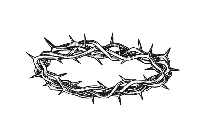 Crown Of Thorns Religious Symbol Vintage Vector By Pikepicture ...