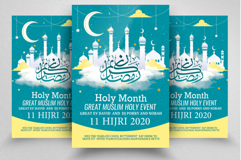Ramadan Holy Month Flyer Template By Designhub | TheHungryJPEG