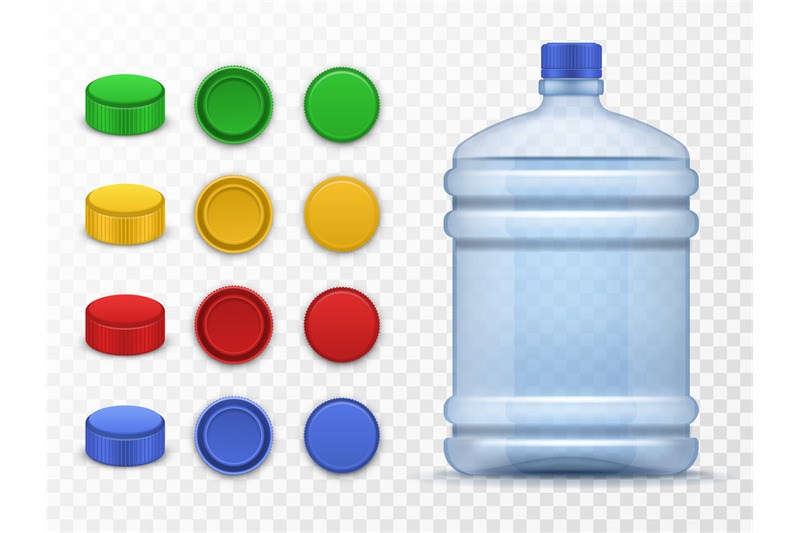 Plastic Bottles And Caps Pack For Drink Containers Storage Liquid