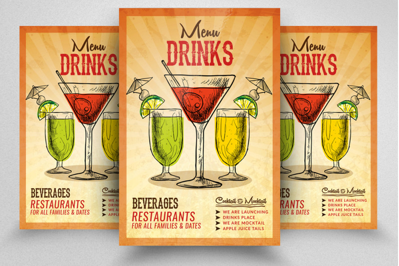 Fruit Juice Menu Flyer Poster By Designhub Thehungryjpeg Com