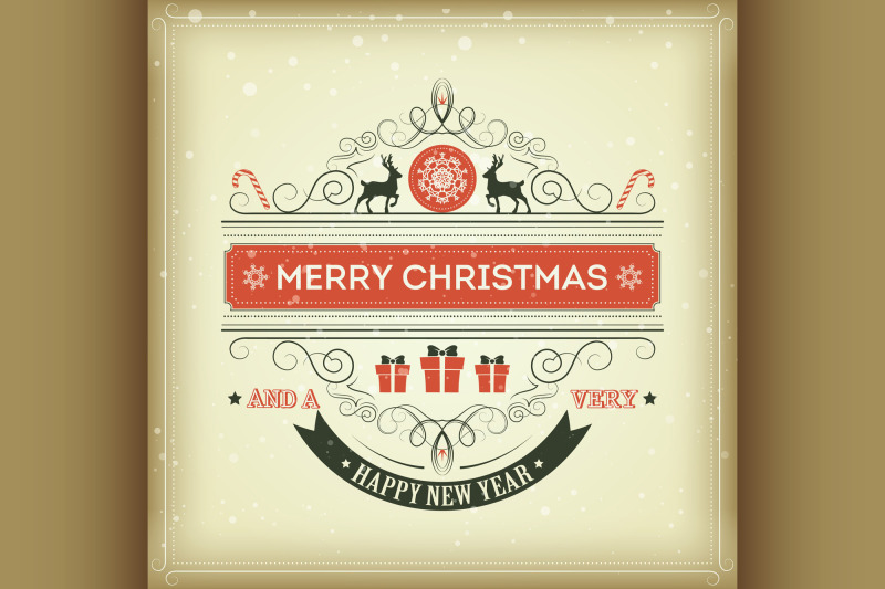 Christmas set labels emblems By Netkoff | TheHungryJPEG