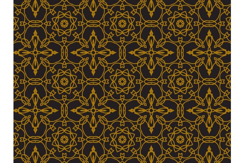 Pattern Gold Cross Design By Silkymilky | TheHungryJPEG