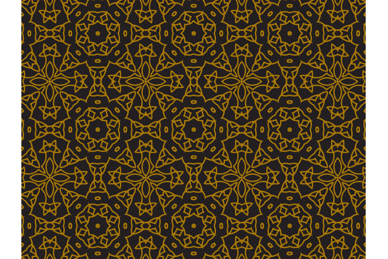 Pattern Gold Abstract Ornament By Silkymilky | TheHungryJPEG