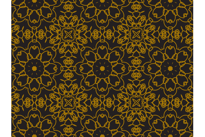 Pattern Gold Cross-flowering Texture By Silkymilky | TheHungryJPEG