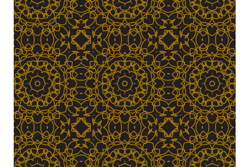 Pattern Gold Line Style Circle By Silkymilky | TheHungryJPEG