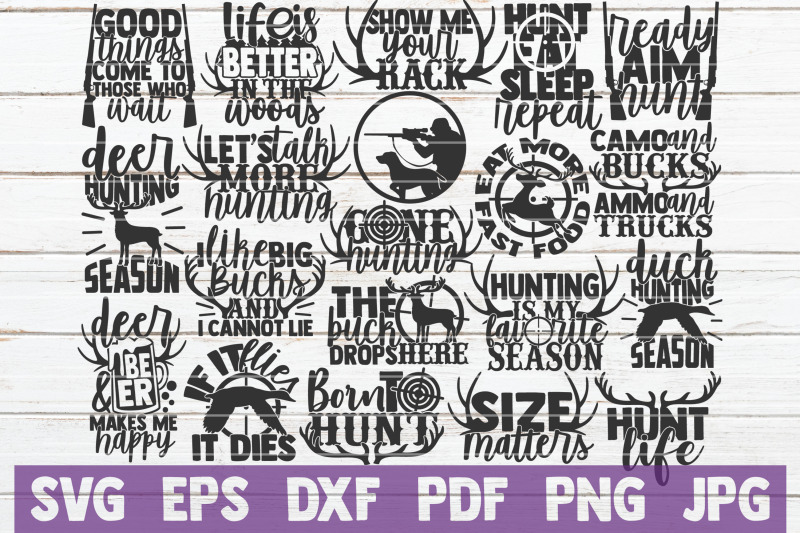 Hunting SVG Bundle | Hunter SVG Cut Files By MintyMarshmallows ...