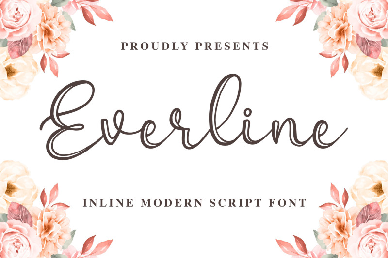 Everline A Modern Calligraphy By Blankids Thehungryjpeg Com