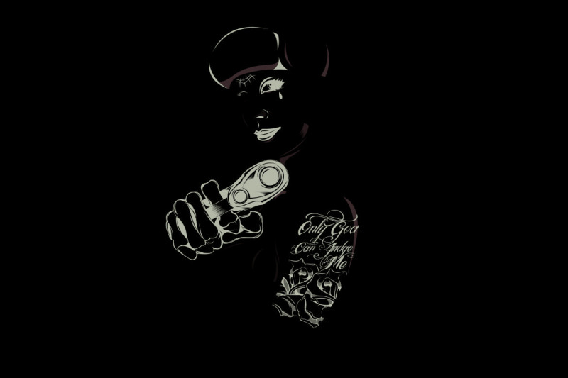 women wearing hat holding gun-vector By Epic.Graphic | TheHungryJPEG