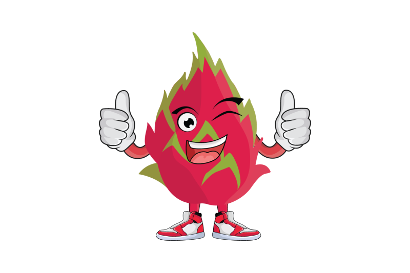 Dragon Fruit with Double Thumbs Up Cartoon Character Design By ...