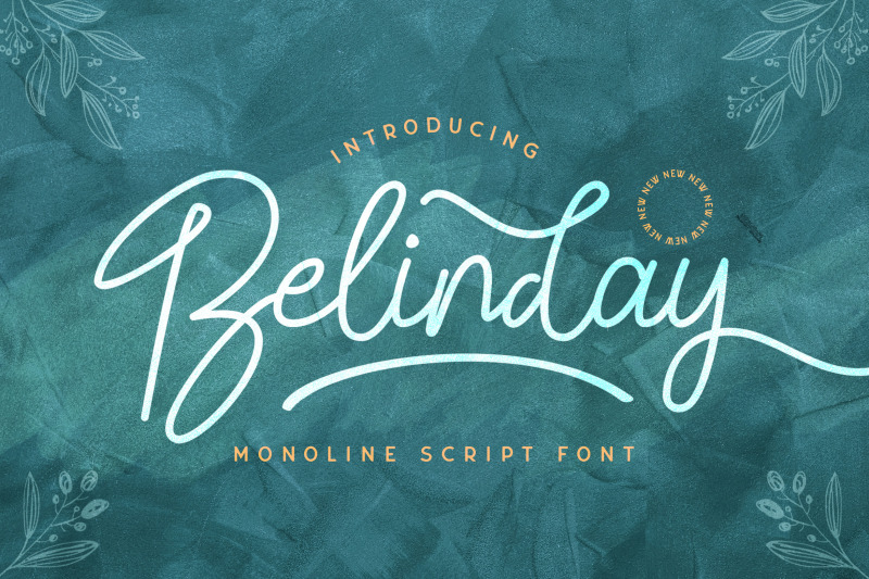 Belinday - Monoline Script Font By StringLabs | TheHungryJPEG