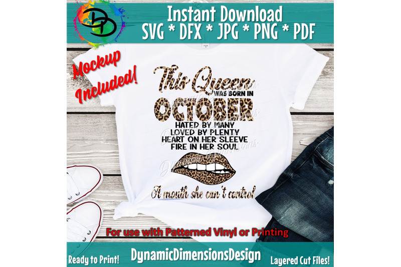 Download October Girl Svg October Birthday Svg This Queen Was Born Women Bor By Dynamic Dimensions Thehungryjpeg Com
