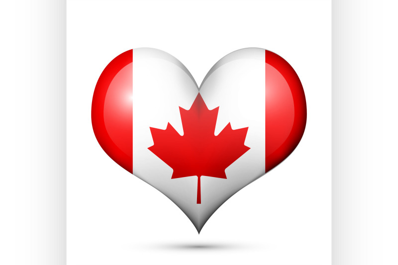 Canada Heart flag icon By Netkoff | TheHungryJPEG