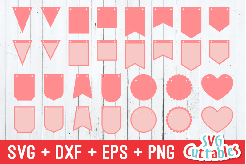 Bunting Banners Bundle By Svg Cuttables | TheHungryJPEG