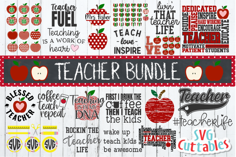 Teacher SVG Bundle By Svg Cuttables | TheHungryJPEG