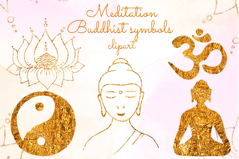 Yoga Clipart Lotus Gold Buddha Yin Yang Meditation By 