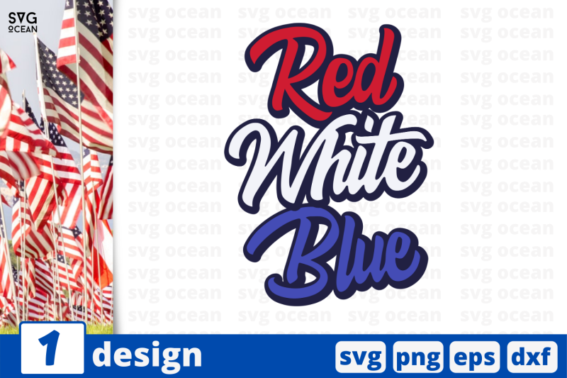 1 RED WHITE BLUE svg bundle, quotes cricut svg By SvgOcean | TheHungryJPEG