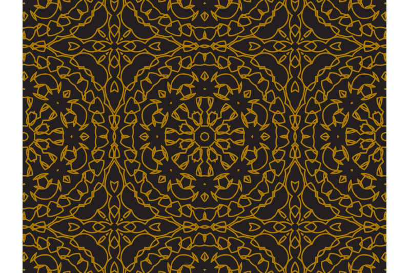 Pattern Gold Motive Curved By Silkymilky | TheHungryJPEG