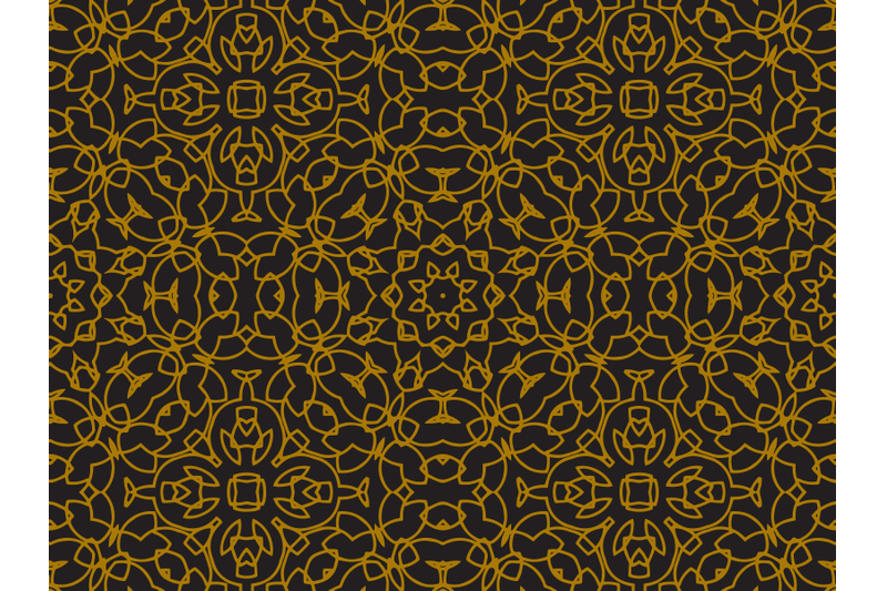 Pattern Gold Ornament Merges Lines By Silkymilky | TheHungryJPEG