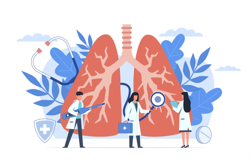 Pulmonology. Lung respiratory system examination, tuberculosis diagnos ...