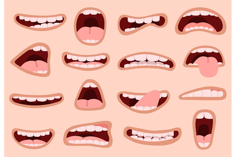 laughing mouth cartoon
