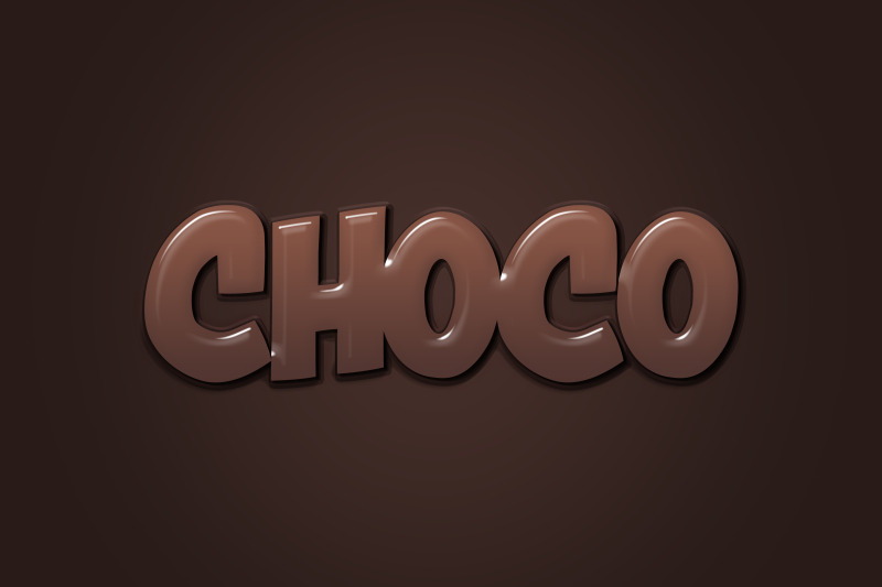 Choco Text Effect PSD By handriwork | TheHungryJPEG