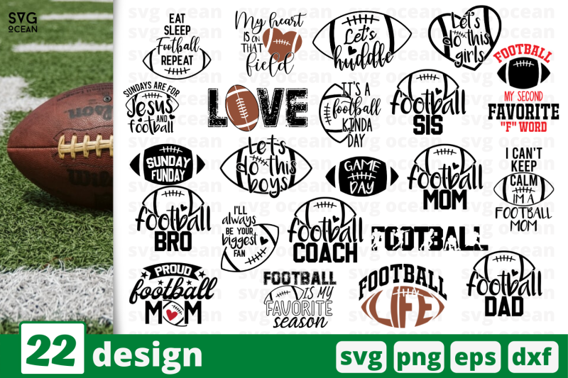 22 FOOTBALL QUOTES cricut svg By SvgOcean | TheHungryJPEG