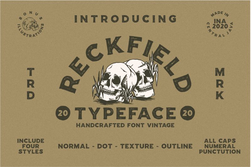 Reckfield Rough Typeface By 24design Studios Thehungryjpeg Com