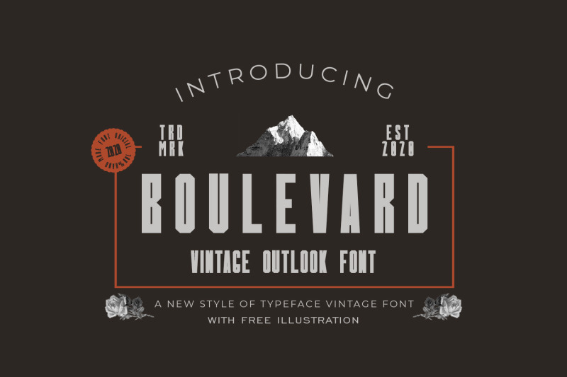 Boulevard Vintage Outlook Font By Gens Creativ Store Thehungryjpeg Com