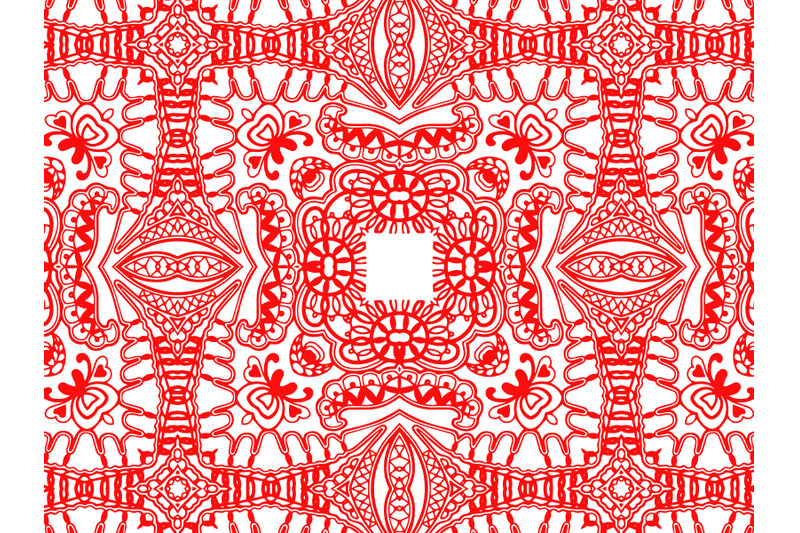 Pattern Abstract Red Color Design By Vectorceratops | TheHungryJPEG