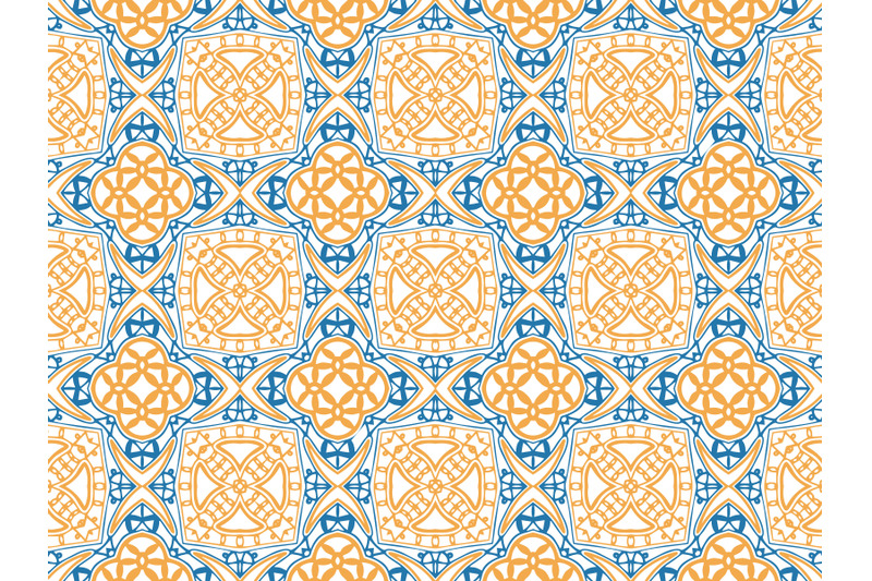 Pattern Abstract Blue and Orange Color By Vectorceratops | TheHungryJPEG