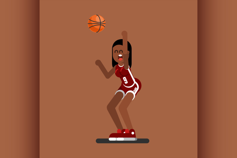 Bascketball female player By Netkoff | TheHungryJPEG