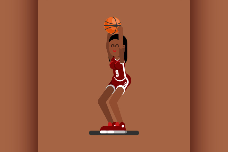 Bascketball female player By Netkoff | TheHungryJPEG