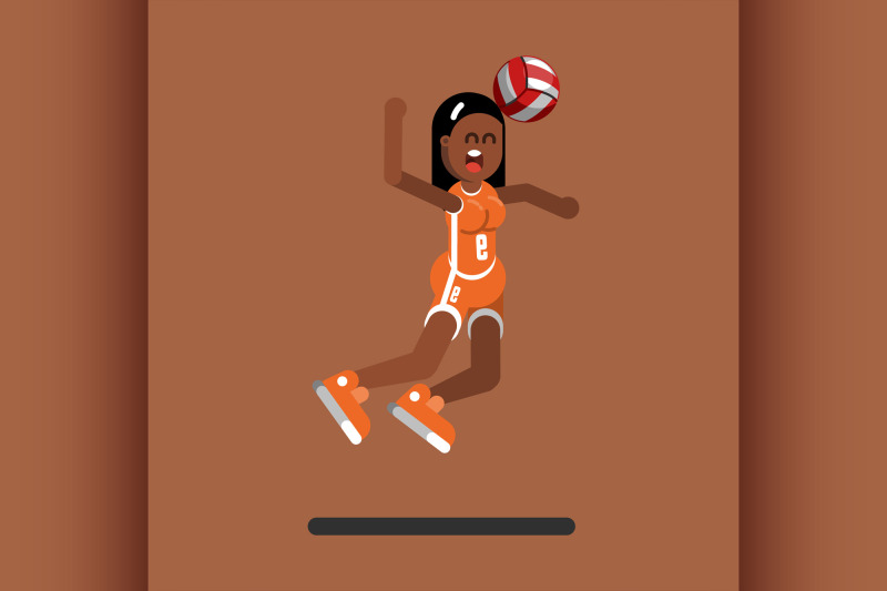 Volleyball female player By Netkoff | TheHungryJPEG