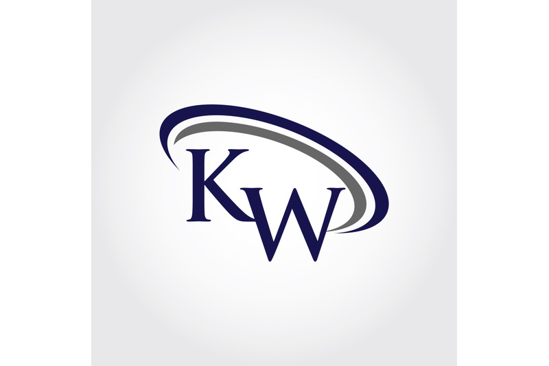 Monogram KW Logo Design By Vectorseller | TheHungryJPEG