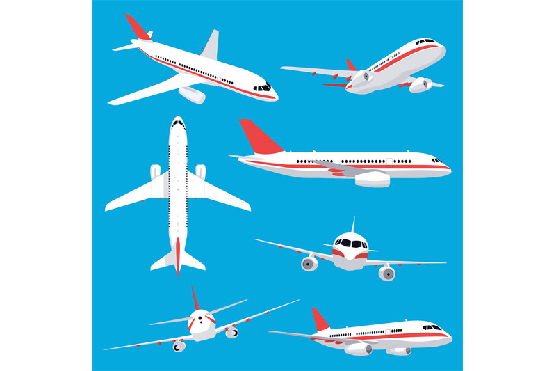 Aircraft transport. Passenger flight jet airplane, aviation vehicles ...