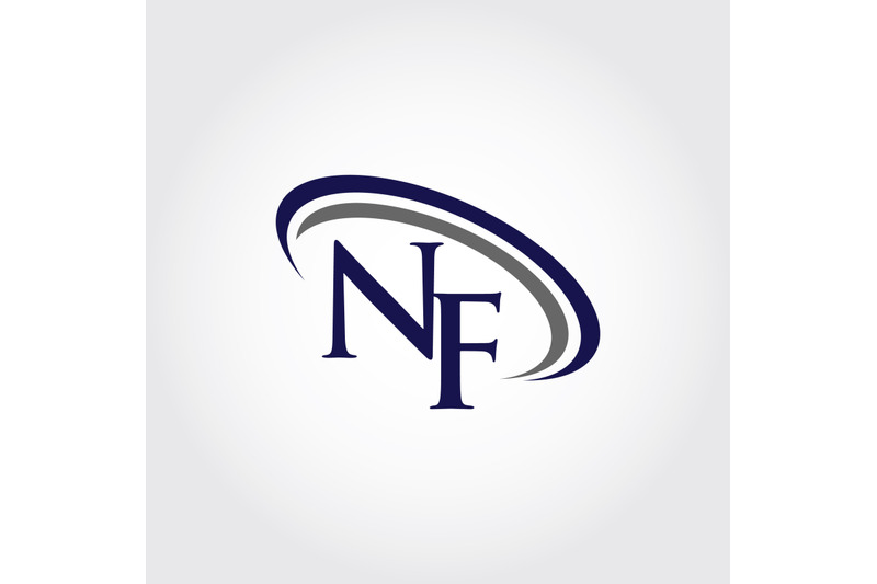 Nf monogram logo with diamond shape and triangle Vector Image