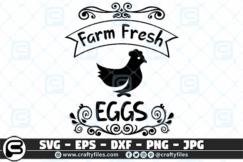 Farm fresh SVG. eggs SVG, Chicken SVG By Crafty Files | TheHungryJPEG