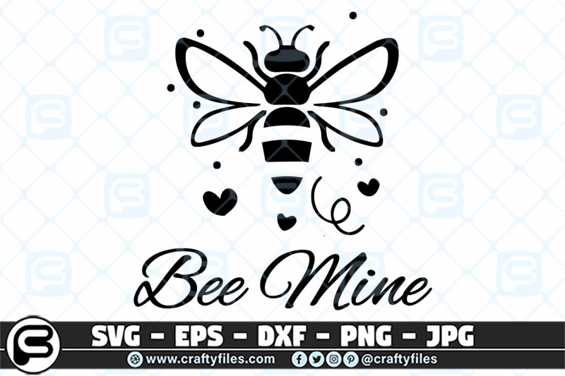 Download Bee Mine SVG cut file Happy bee SVG, Bee floral SVG By ...