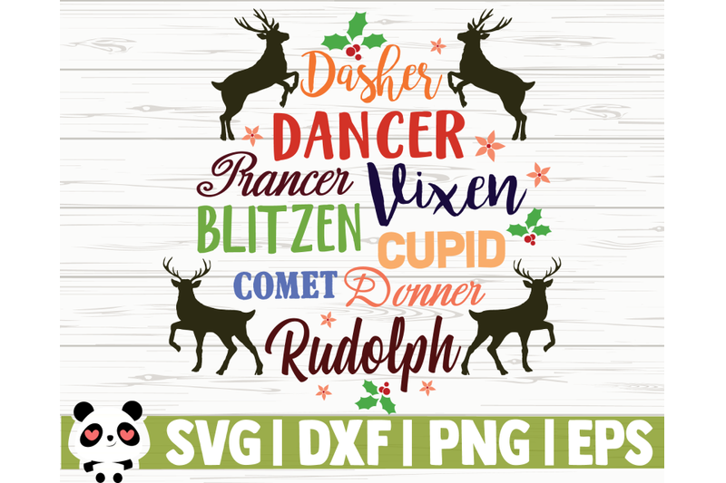 Download Reindeer Names By CreativeDesignsLLC | TheHungryJPEG.com