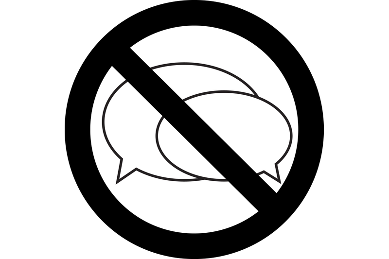 No speak symbol allowed By 09910190 | TheHungryJPEG