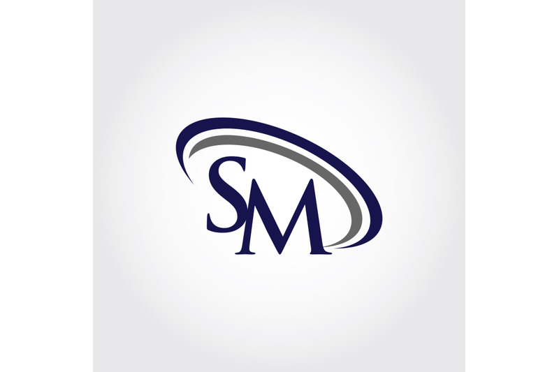 Monogram Sm Logo Design By Vectorseller Thehungryjpeg Com