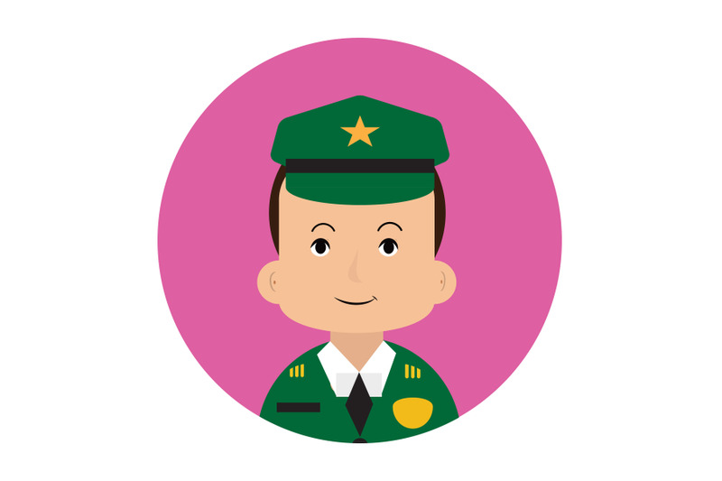 Icon Character Army Pink Male By Vectorceratops | TheHungryJPEG