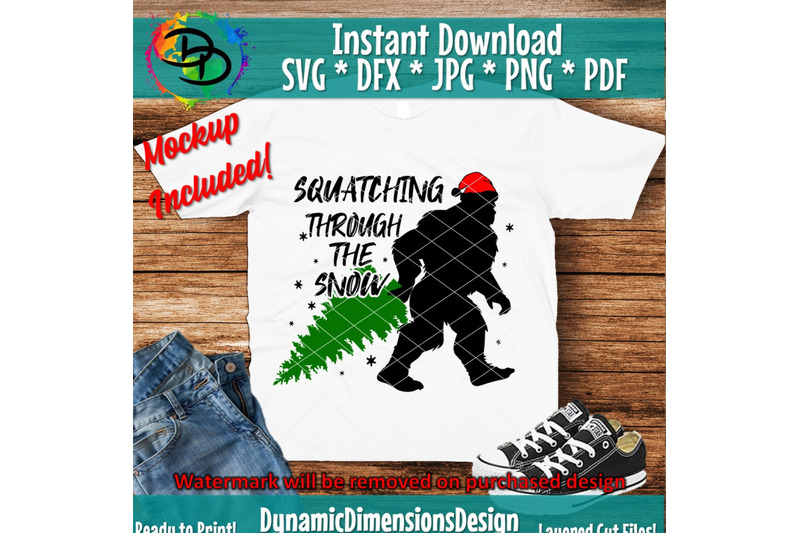 Squatching Through The Snow Sasquatch Svg Yeti Svg Bigfoot Svg Big By Dynamic Dimensions Thehungryjpeg Com
