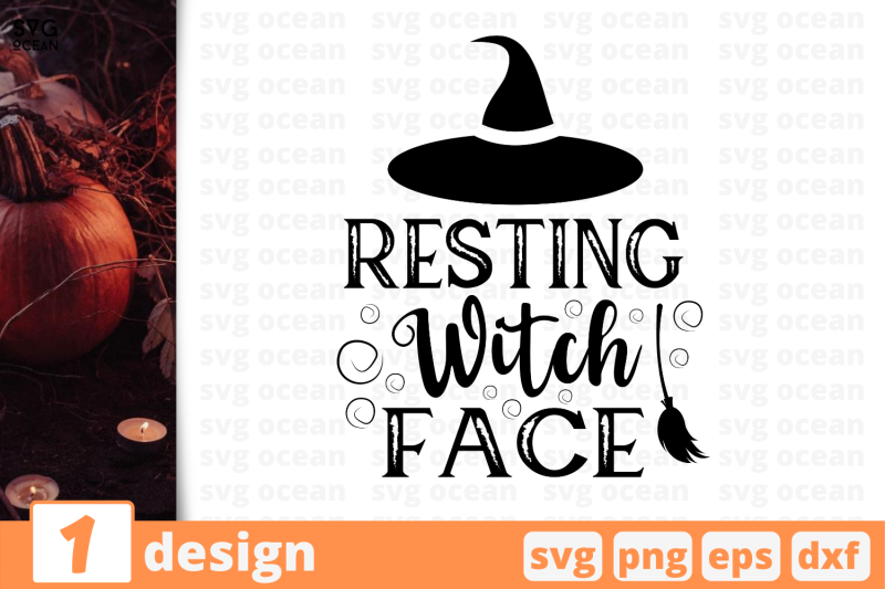 1 RESTING WITCH FACE, Halloween quotes cricut svg By SvgOcean ...