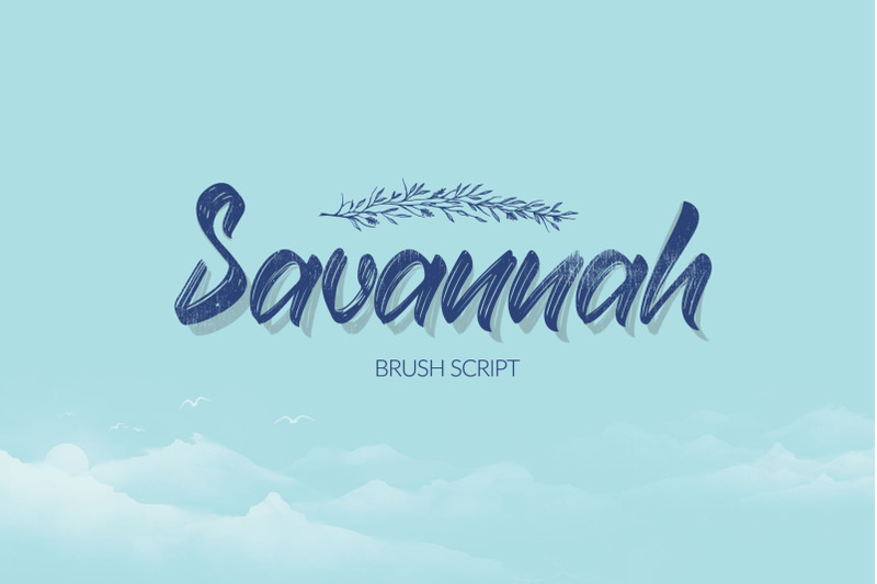 Savannah Brush Script Font By Designsomething Thehungryjpeg Com